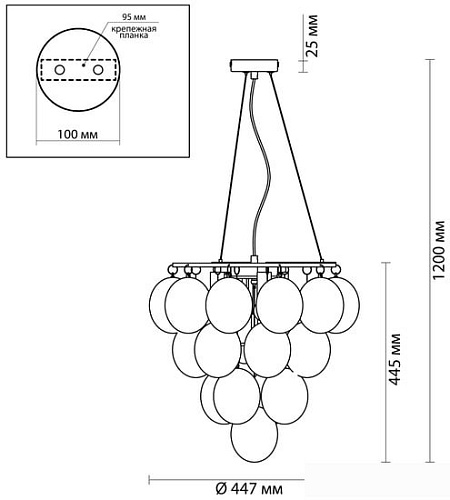 Подвесная люстра Odeon Light Grape 4812/6