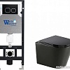 Унитаз подвесной WeltWasser Amberg 506 + Salzbach 043 MT-BL + Amberg RD-BL (черный матовый)