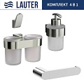 Набор аксессуаров для ванной Lauter 21TS3016 + 21TS3020 + 21TS3010 + 21TS3012 (Chrome, 4 предмета)