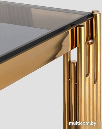 Журнальный столик Stool Group Гэтсби 55x55 EET-027-TG-1 (стекло smoke/сталь золото)