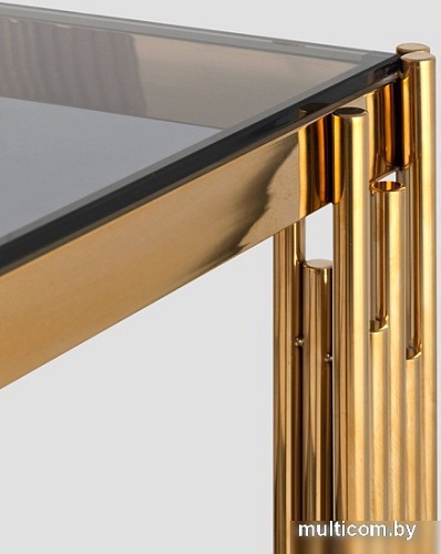Журнальный столик Stool Group Гэтсби 55x55 EET-027-TG-1 (стекло smoke/сталь золото)
