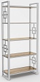 Стеллаж Hype Mebel Квадро 50x200 (белый/дуб галифакс натуральный)