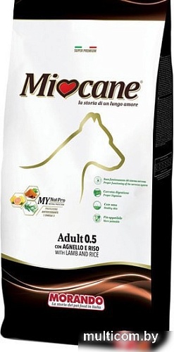 Сухой корм для собак Miocane Adult 0.5 с ягненком и рисом 20 кг