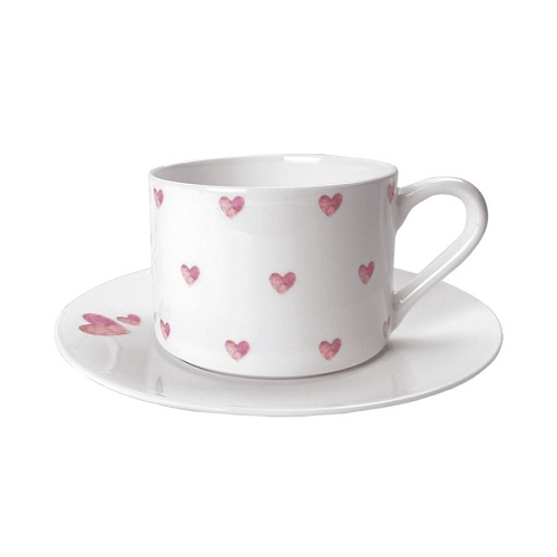 Чашка с блюдцем Mandarin Decor Сердце DS14F24703-250-2W