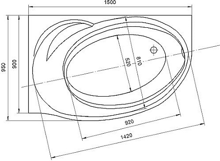 Ванна Aquatek Бетта 150x95