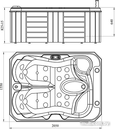 Ванна Radomir Мишель 205x155 (белый)