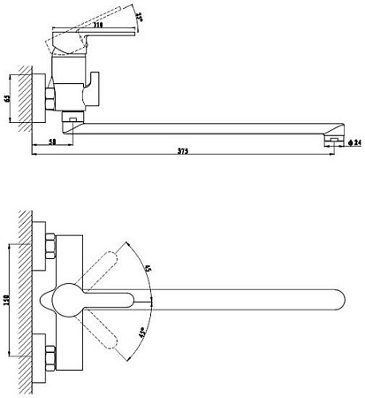 Смеситель Gross Aqua Moderna 7213278С-35L(F)