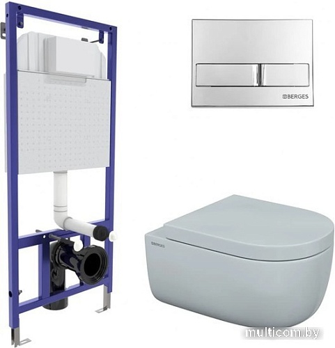 Унитаз Berges Wasserhaus Ego XL Rimless + Toma SO + Novum525 + L3 043233