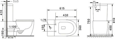 Унитаз Gid Tr2177BM (черный матовый)