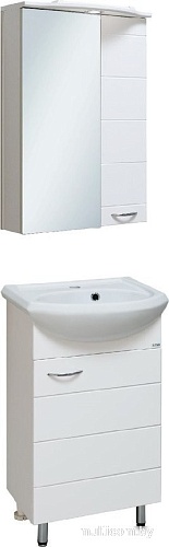 Runo Тумба с умывальником Runo Кипарис 45 + Уют 45 (напольная)