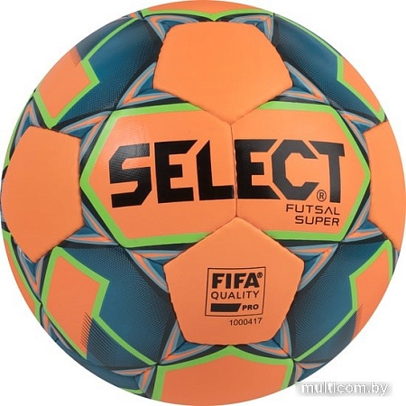 Мяч Select Futsal Super FIFA (4 размер, оранжевый/синий)