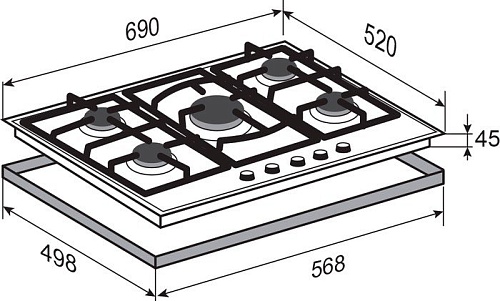 Варочная панель Zigmund & Shtain M 26.7 W
