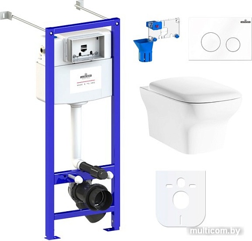 Унитаз Lavinia Boho Relfix Bristol Rimless 7 в 1 87050197 (белый пластик)