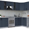 Готовая кухня Интерлиния Тренд 1.5x2.8 правая (индиго/индиго/опал светлый)