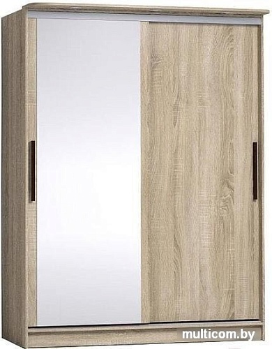 Шкаф-купе Глазов Strike 1600 ЛДСП с зеркалом (дуб сонома)