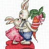 Набор для вышивания Сделай своими руками Зайки. Любовь-морковь З-38С