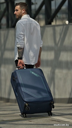 Чемодан-спиннер Solier STL2240 (XL, синий/зеленый)