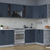 Готовая кухня Интерлиния Тренд 1.5x2.8 правая (индиго/индиго/опал светлый)