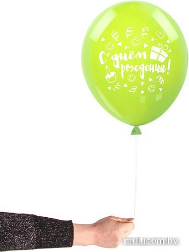 Набор воздушных шаров Золотая сказка С днем рождения 105005 (50 шт, 10 цв)