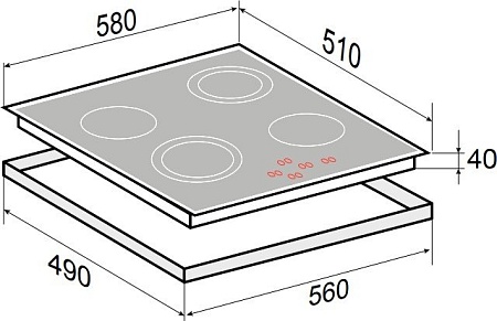 Варочная панель Zigmund & Shtain CNS 026.60 BX