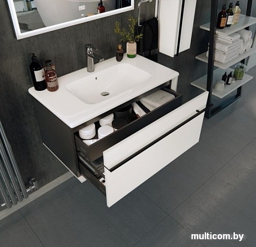 Roca Тумба под умывальник Aneto 80 857430806 (белый/черный)