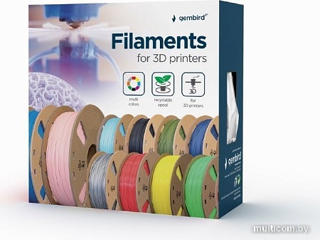 Пластик Gembird PLA 1.75 мм 1000 г (флуоресцентный синий)