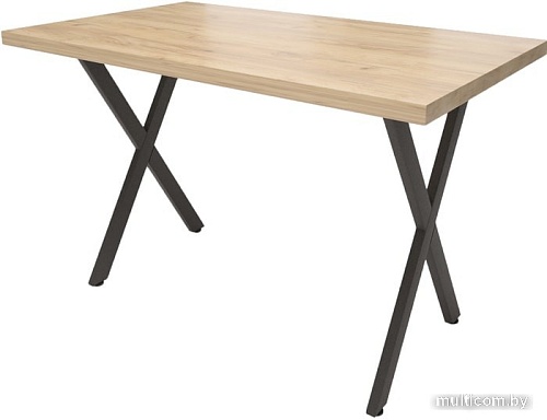 Обеденный стол Millwood Лофт X Light 120 (золотой крафт/черный)