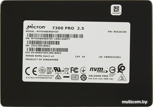 SSD Micron 7300 Pro 1.92TB MTFDHBE1T9TDF-1AW1ZABYY