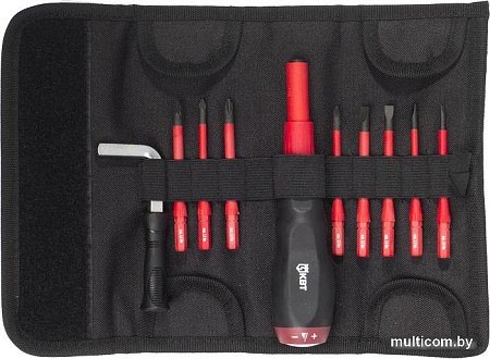 Набор отвертка с битами КВТ Слим НИО-3309 (10 предметов)