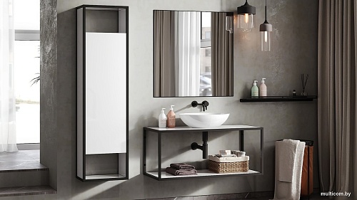 Belux Тумба под умывальник Аляска НП 100 (1, белый глянцевый)