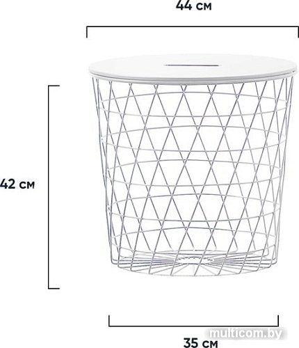Журнальный столик LoftyHome Magnolia 298-W (белый)