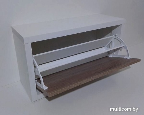 Тумба для обуви Элана 1.80 (белый/дуб трюфель)