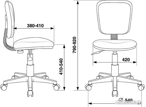 Компьютерное кресло Бюрократ CH-W204NX/15-48 (серый)