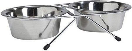 Двойная миска Beeztees Double 653552 (нержавеющая сталь)