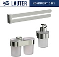 Набор аксессуаров для ванной Lauter 21TS3016 + 21TS3020 + 21TS3003 (Chrome, 3 предмета)