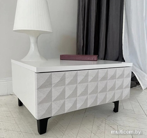 Консольный стол Shtabe Simple 7001 эко (травертин/белый/черный)