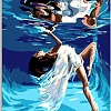 Картина по номерам PaintLine Девушка под водой 2038134103098