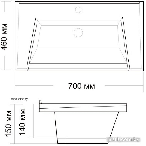 Умывальник Andrea Granny 700