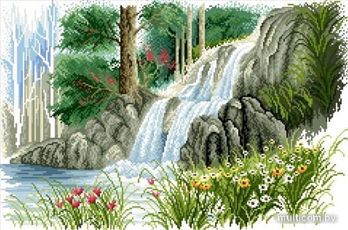 Алмазная мозаика Алмазная Живопись Лесной ручей АЖ-160