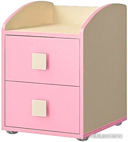 Тумба Горизонт Радуга 400 2 ящика (фламинго)