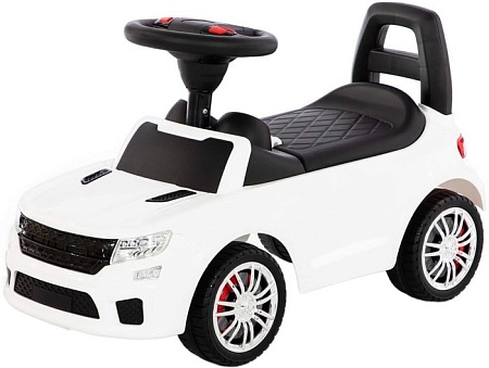 Каталка Полесье SuperCar №6 со звуковым сигналом 84606 (белый)