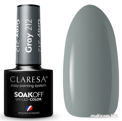 Гель-лак Claresa Hybrid Gray 212 5 мл