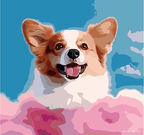 Рыжий кот Корги в сладкой вате Х-5627