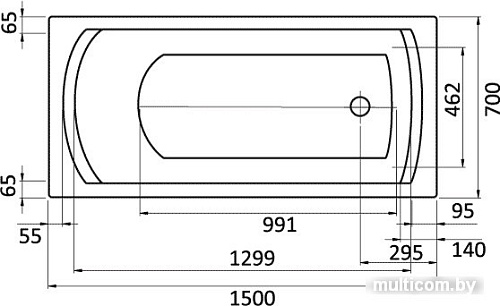 Ванна Santek Монако 150x70 (1WH111976)