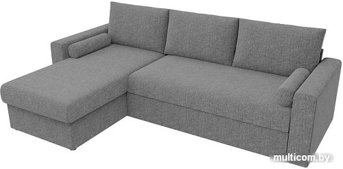Угловой диван Mio Tesoro Верона левый (рогожка, серый)