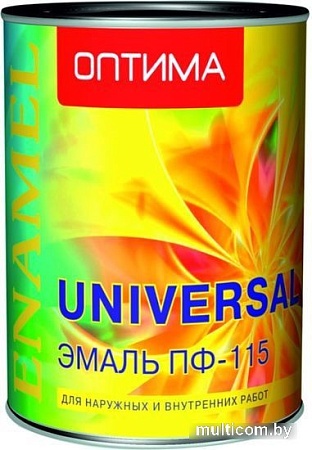 Эмаль Оптима ПФ-115 0.9 кг (коричневый)