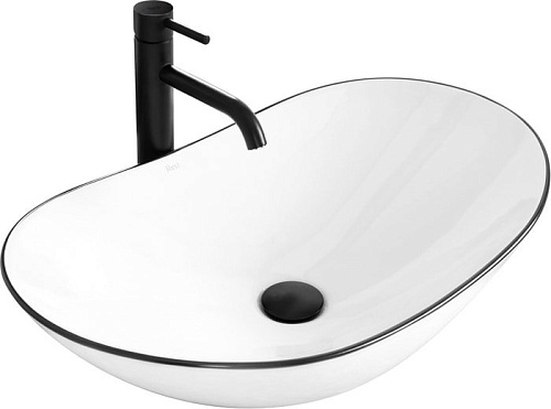 Умывальник Rea Royal (черный/белый)