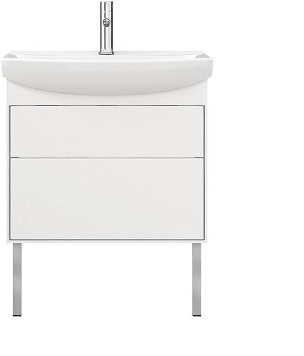 Belux Тумба под умывальник Клермонт Н50-02 (1, белый глянцевый)