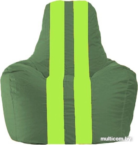 Кресло-мешок Flagman Спортинг С1.1-63 (тёмно-зелёный/салатовый)