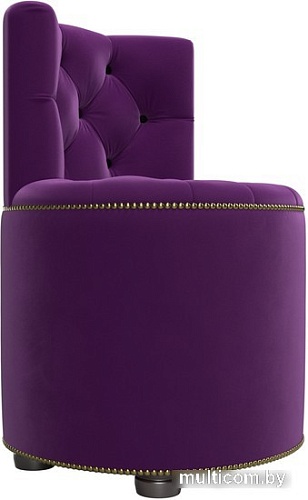 Пуфик Лига диванов Саваж (микровельвет, фиолетовый/черный)
